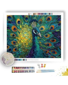 PEACOCK COLOR - Paint by Numbers Full Kit