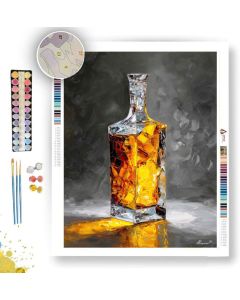 GOLDEN BOTTLE B&W - Paint by Numbers Full Kit