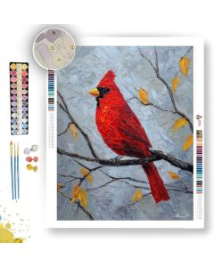 RED BIRD B&W - Paint by Numbers Full Kit
