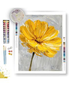 YELLOW DAISY B&W - Paint by Numbers Full Kit
