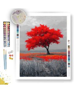 RUBY TREE B&W - Paint by Numbers Full Kit