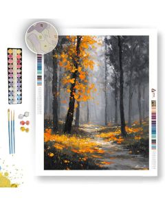 AUTUMN MEMORY B&W - Paint by Numbers Full Kit
