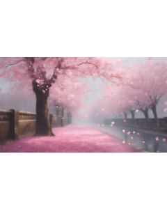 SAKURA CHERRY BLOSSOMS IN A GENTLE BREEZE