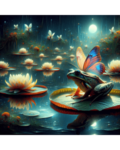 FROG WITH BUTTERFLY WINGS