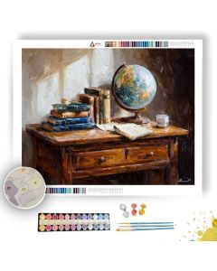 STUDY IN OAK - Paint by Numbers Full Kit