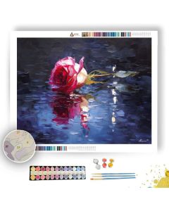 ROSE IN RAIN - Paint by Numbers Full Kit