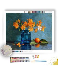 BLUE GLASS VASE - Paint by Numbers Full Kit