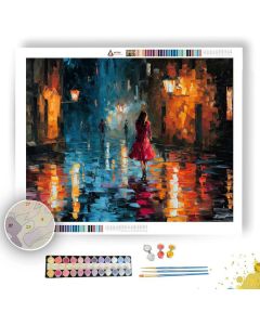 RAINDROPS ON COBBLESTONE - Paint by Numbers Full Kit