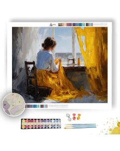 GOLD CURTAINS - Paint by Numbers Full Kit