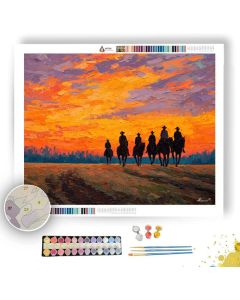 SUNSET TROTTING PATH - Paint by Numbers Full Kit