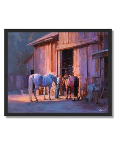 STABLE YARD MORNING - FRAMED