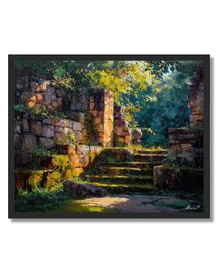MAYAN RUINS IN SUN - FRAMED