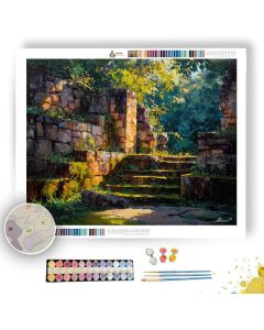MAYAN RUINS IN SUN - Paint by Numbers Full Kit