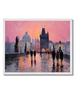 PRAGUE BRIDGE CROSSING - FRAMED