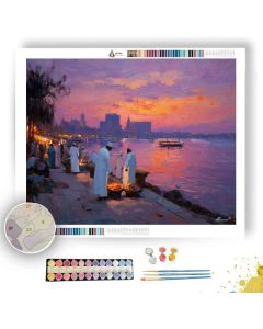 CAIRO RIVERSIDE MARKET - Paint by Numbers Full Kit