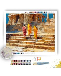 INDIAN TEMPLE STEPS - Paint by Numbers Full Kit