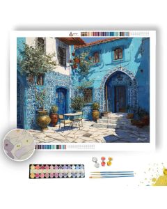 TURKISH BLUE COURTYARD - Paint by Numbers Full Kit