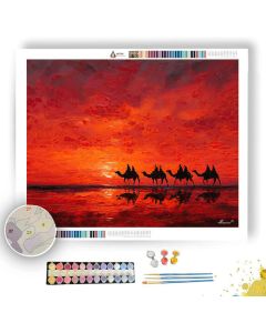 CARAVAN AT SUNSET - Paint by Numbers Full Kit