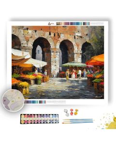 ROME MARKET SQUARE - Paint by Numbers Full Kit