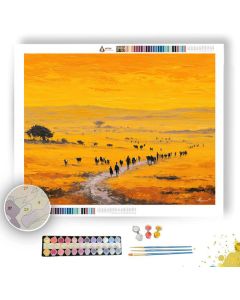 KENYAN SAVANNA ROAD - Paint by Numbers Full Kit