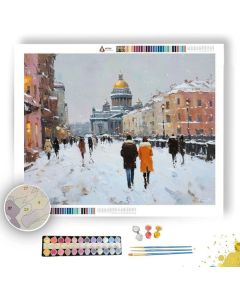 ST. PETERSBURG SNOW WALK - Paint by Numbers Full Kit