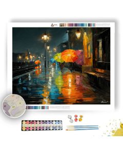 COUNTRY PLATFORM RAIN - Paint by Numbers Full Kit