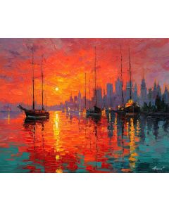 CITY HARBOR SUNSET