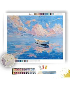 BOAT IN STILL WATER - Paint by Numbers Full Kit