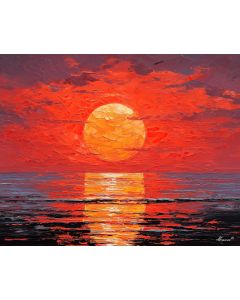 RED SUN OVER SEA