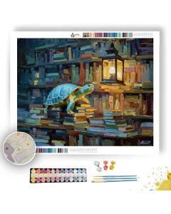 THE BOOKSTORE TURTLE - Paint by Numbers Full Kit