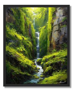 MOSSY CLIFF FALLS - FRAMED