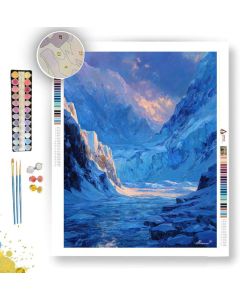 BLUE GLACIER MORNING - Paint by Numbers Full Kit