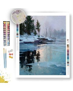 WINTER HARBOR STILLNESS - Paint by Numbers Full Kit