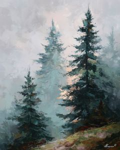 MIST ATOP THE PINES