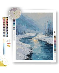 FROSTED RIVER MORNING - Paint by Numbers Full Kit