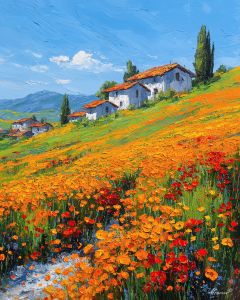 ORANGE BLOOM HILLSIDE