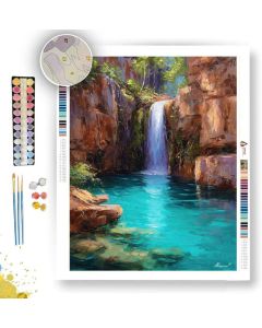 HIDDEN WATERFALL GLOW - Paint by Numbers Full Kit