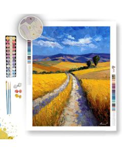 GOLDEN WIND ROAD - Paint by Numbers Full Kit