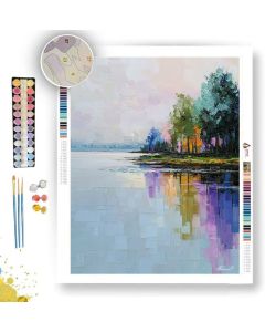 SOFT MORNING LAKE - Paint by Numbers Full Kit