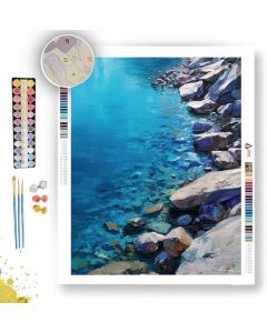 SAPPHIRE LAKE SHORE - Paint by Numbers Full Kit