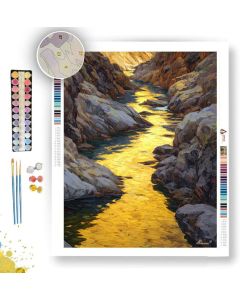 GOLDEN STREAM PASS - Paint by Numbers Full Kit