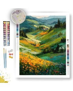 AMBER RAINBOW HILL - Paint by Numbers Full Kit