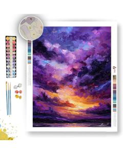 PURPLE SKY CLEARING - Paint by Numbers Full Kit