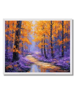 ORANGE BLOOM WOODS - FRAMED