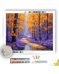 ORANGE BLOOM WOODS - Paint by Numbers Full Kit
