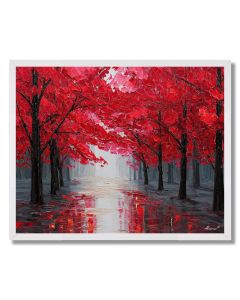 CRIMSON RAIN GROVE - FRAMED