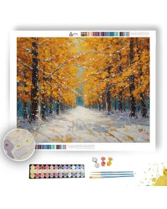 FOREST AT FIRST SNOW - Paint by Numbers Full Kit