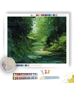 THE DEEP GREEN MAZE - Paint by Numbers Full Kit