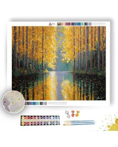 FOREST OF GOLD RIPPLES - Paint by Numbers Full Kit