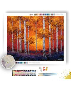 FOREST AT GOLDEN PEAK - Paint by Numbers Full Kit